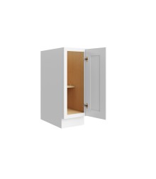 12" Full Height Door Base Cabinet - Open Doors - No Measurements