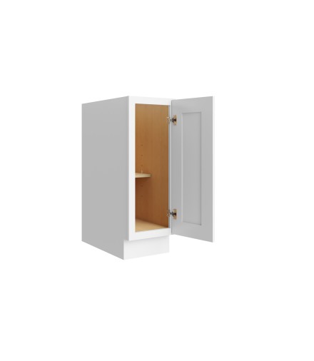 12" Full Height Door Base Cabinet - Open Doors - No Measurements