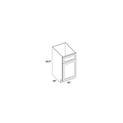 18" Base Cabinet - B18 - Line Art