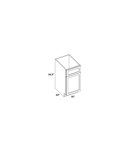 18" Base Cabinet - B18 - Line Art