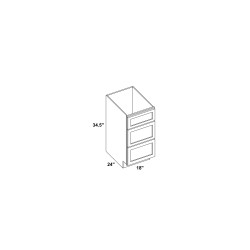 18" Drawer Base Cabinet - DB18 - Line Art