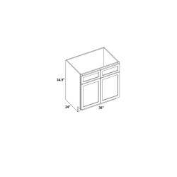 36" Base Cabinet - B36 - Line Art