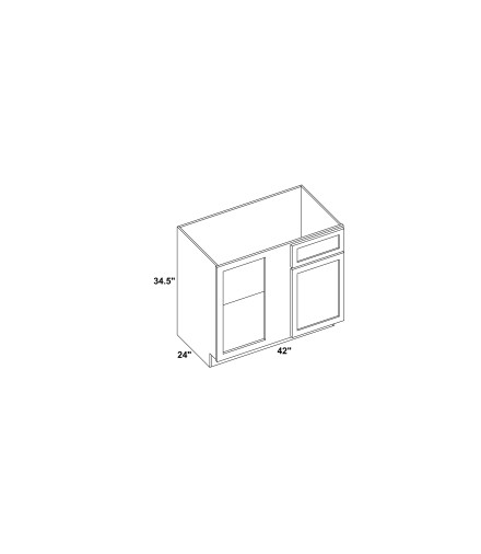 42" Blind Base Cabinet - BBC42 - Line Art