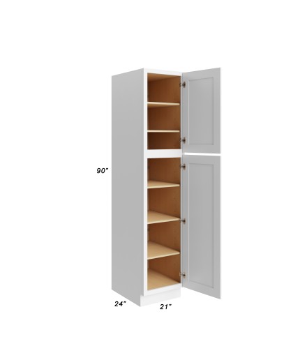 21x90 Pantry Cabinet - TP212490 - Open Doors - With Measurements