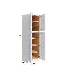 30x90 Pantry Cabinet - TP309024 - Open Doors - With Measurements