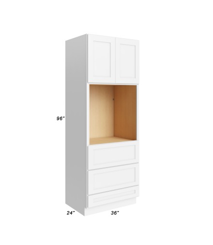 36x96 Oven Cabinet - OC369624 - Closed Doors - With Measurements