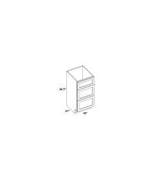 18" Vanity Drawer Base Cabinet - VDB18 - Line Art