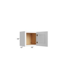 15x15 Wall Cabinet - W1515 - Open Doors - With Measurements