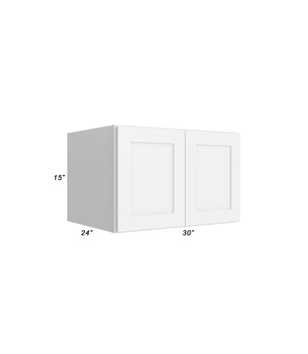 30x15x24 Wall Cabinet - W301524 - Closed Doors - With Measurements