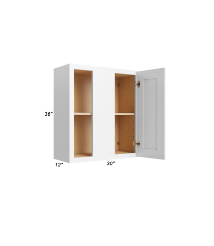 30x36 Wall Blind Cabinet - WBC3036 - Open Doors - With Measurements