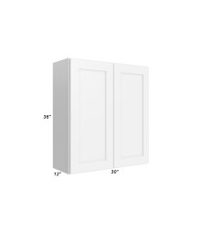 30x36 Wall Cabinet - W3036 - Closed Doors - With Measurements