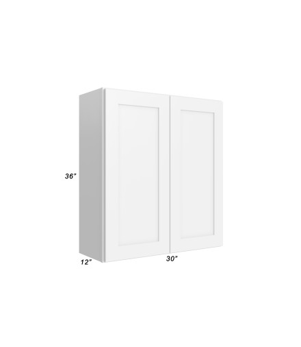 30x36 Wall Cabinet - W3036 - Closed Doors - With Measurements